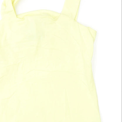 Womens UK Size 16 Dorothy Perkins Yellow Basic Tank