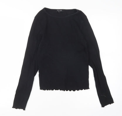 Womens UK Size 10 New Look Black Basic T-Shirt