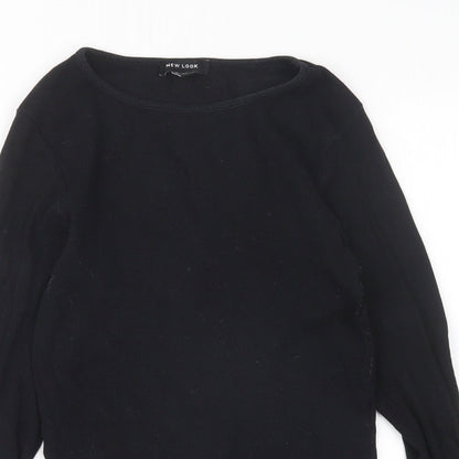 Womens UK Size 10 New Look Black Basic T-Shirt
