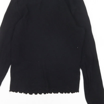 Womens UK Size 10 New Look Black Basic T-Shirt