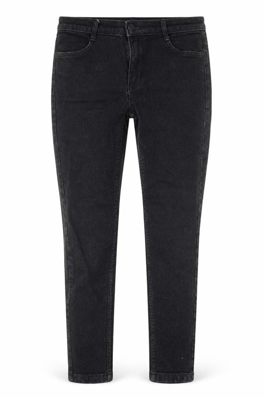 Front view of Marks & Spencer women’s black cotton skinny jeans, size UK 10, 25-inch leg regular