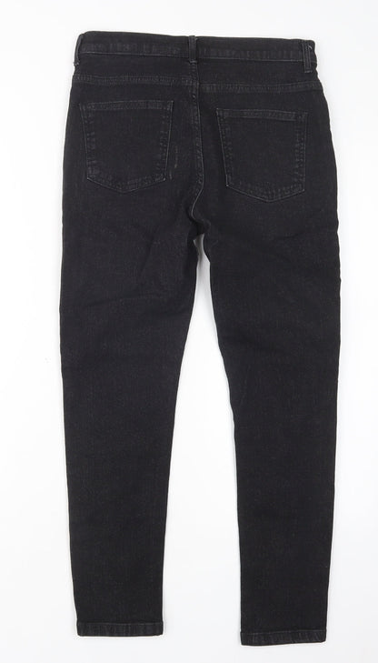 M&S Womens Black  Cotton Skinny Jeans Size 10 L25 in Regular