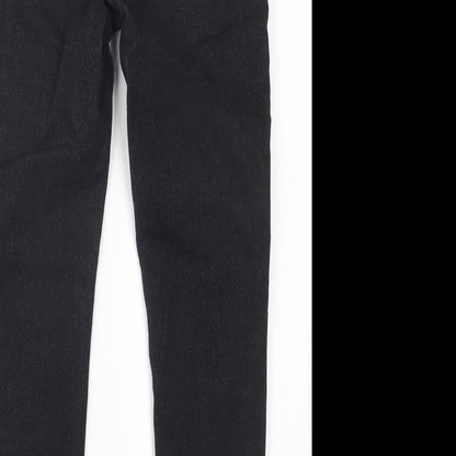 M&S Womens Black  Cotton Skinny Jeans Size 10 L25 in Regular