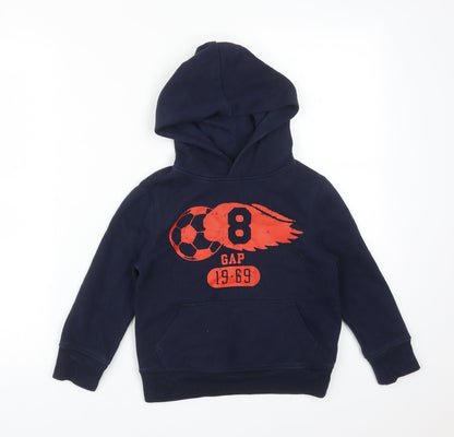 Gap Boys Blue  Cotton Pullover Hoodie Size XS   - GAP 8 FOOTBALL. 19-69
