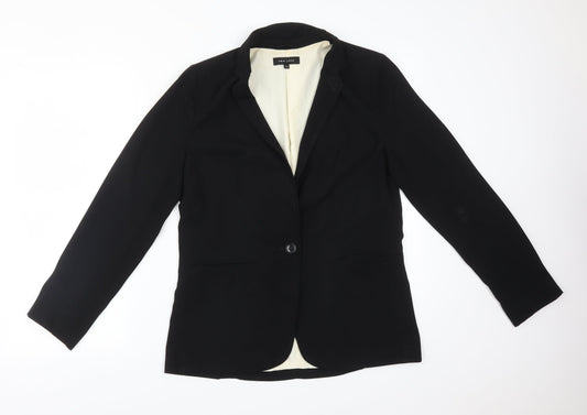 New Look Womens Black  Polyester Jacket Suit Jacket Size 12