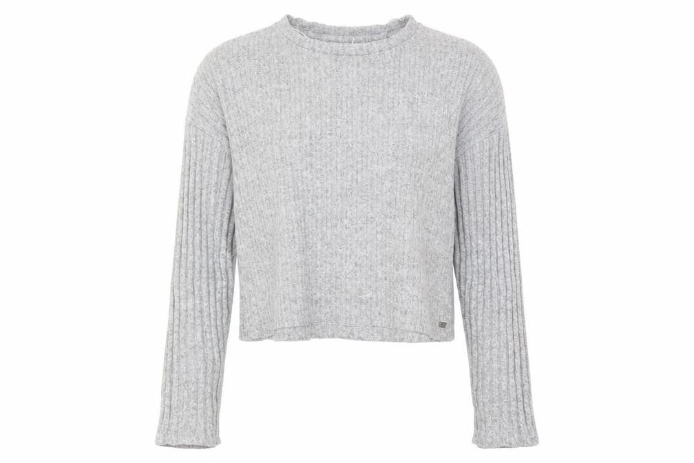 Womens UK Size L Pull&Bear Grey Basic T-Shirt