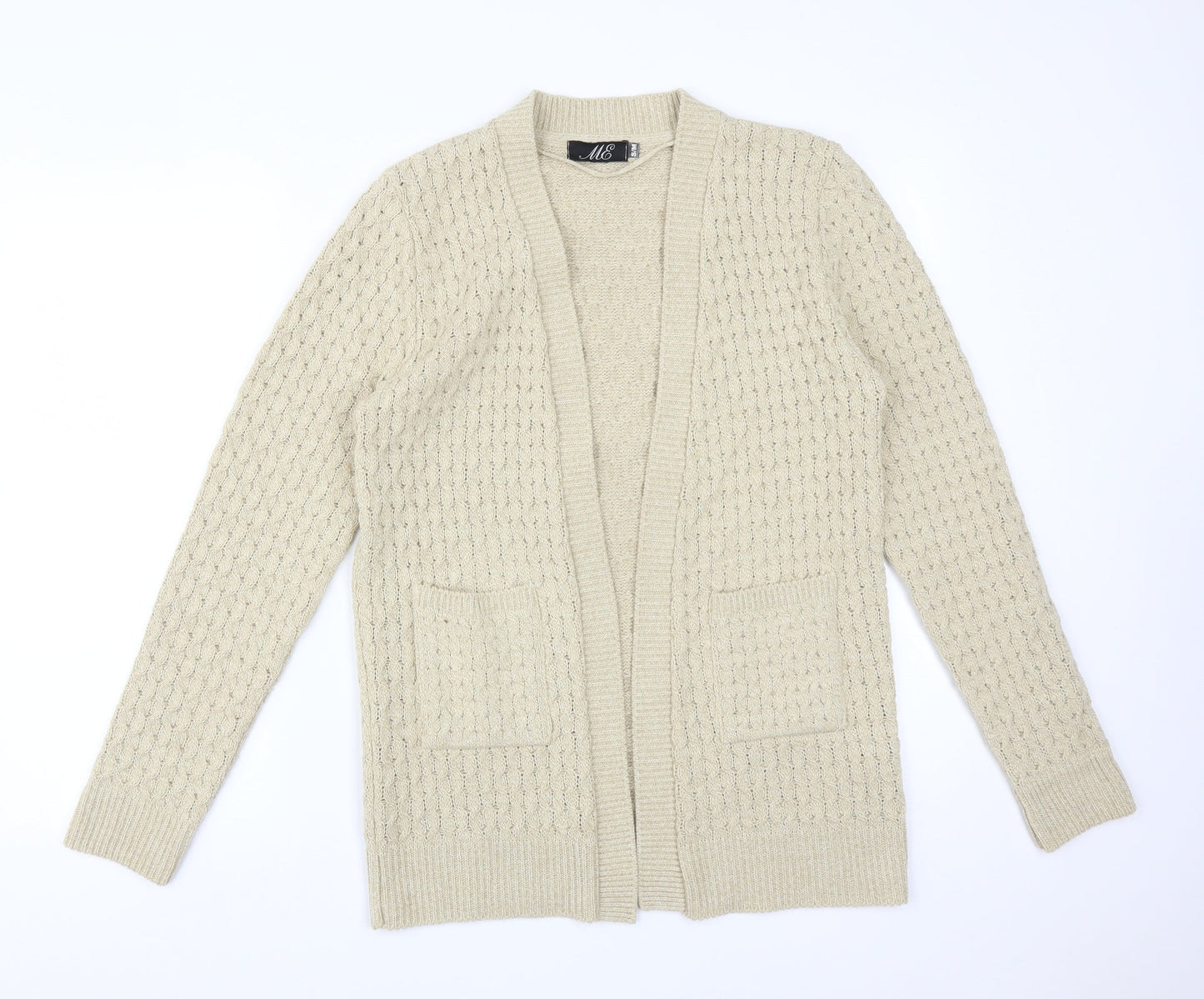 Womens UK Size M ME Beige Cardigan Jumper