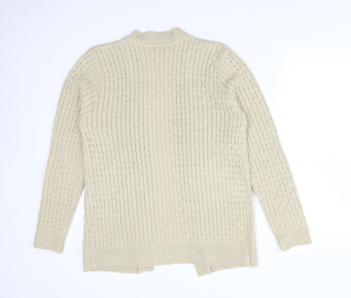 Womens UK Size M ME Beige Cardigan Jumper