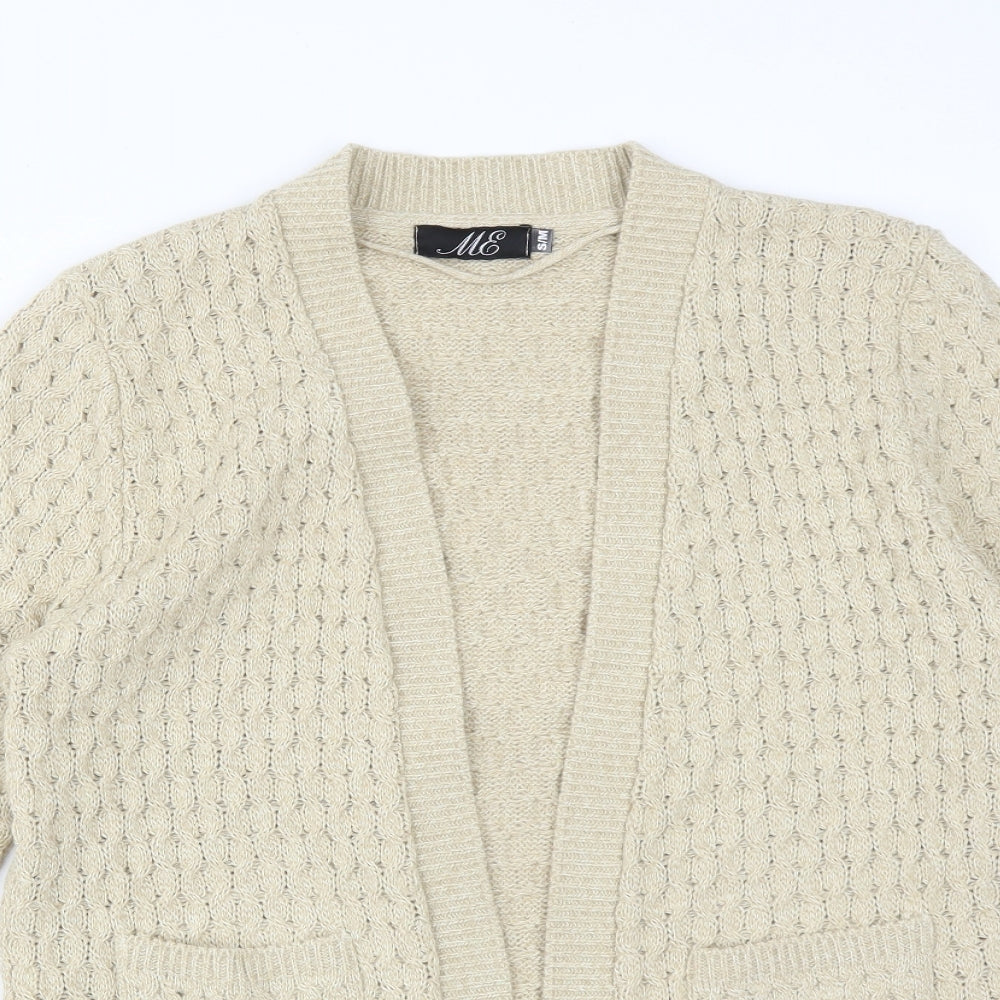 Womens UK Size M ME Beige Cardigan Jumper