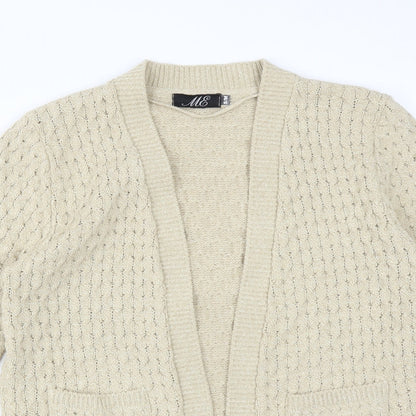 Womens UK Size M ME Beige Cardigan Jumper