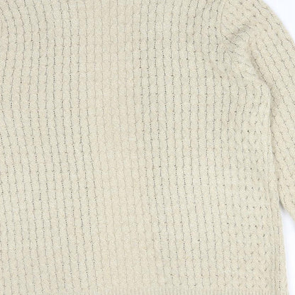 Womens UK Size M ME Beige Cardigan Jumper