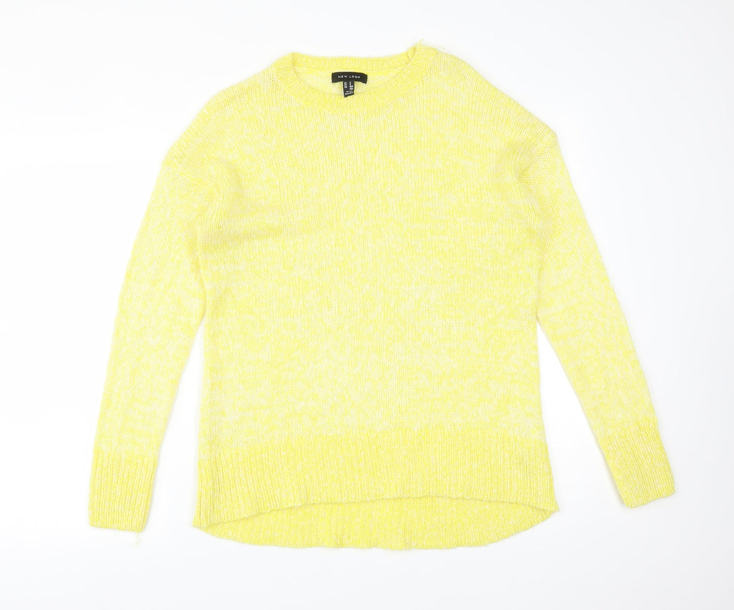 Womens UK Size S New Look Yellow Basic T-Shirt