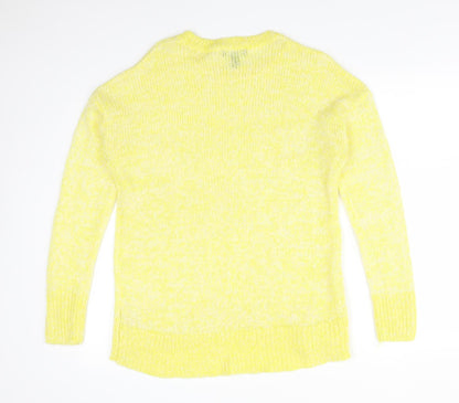 Womens UK Size S New Look Yellow Basic T-Shirt