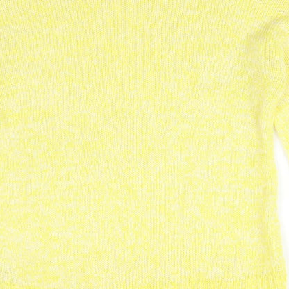 Womens UK Size S New Look Yellow Basic T-Shirt