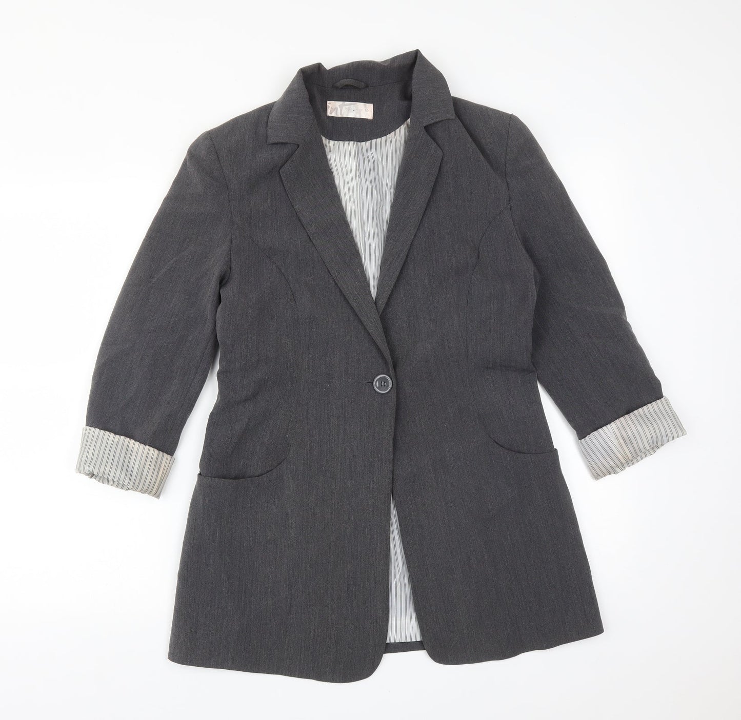 Womens UK Size 10 Internacionale Regular Grey Suit Jacket