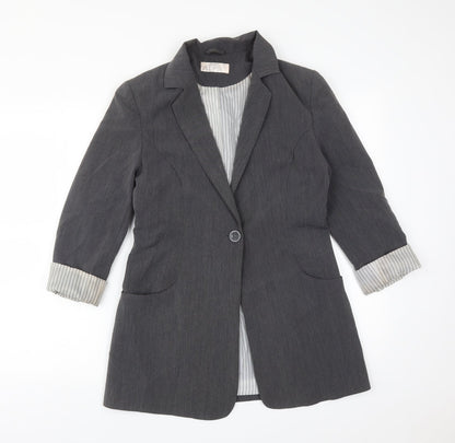 Womens UK Size 10 Internacionale Regular Grey Suit Jacket
