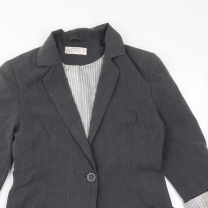 Womens UK Size 10 Internacionale Regular Grey Suit Jacket