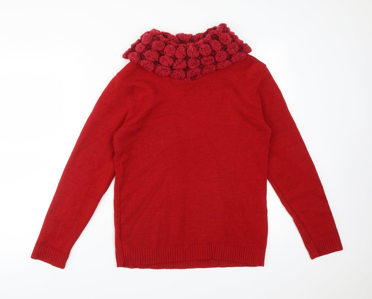 Womens UK Size M PURE&NATURAL Red Pullover Jumper