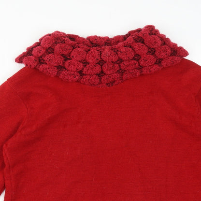 Womens UK Size M PURE&NATURAL Red Pullover Jumper