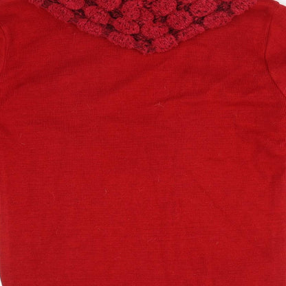 Womens UK Size M PURE&NATURAL Red Pullover Jumper