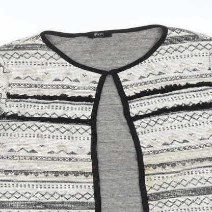 F&F Womens Multicoloured Round Neck Fair Isle Cotton Cardigan Jumper Size 10