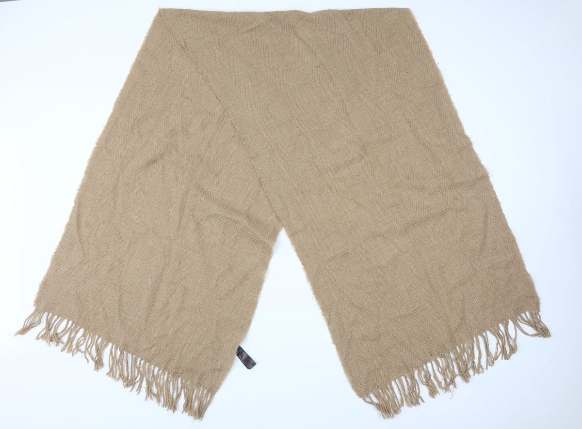 Front view of ACCESSORISE women’s brown acrylic scarf