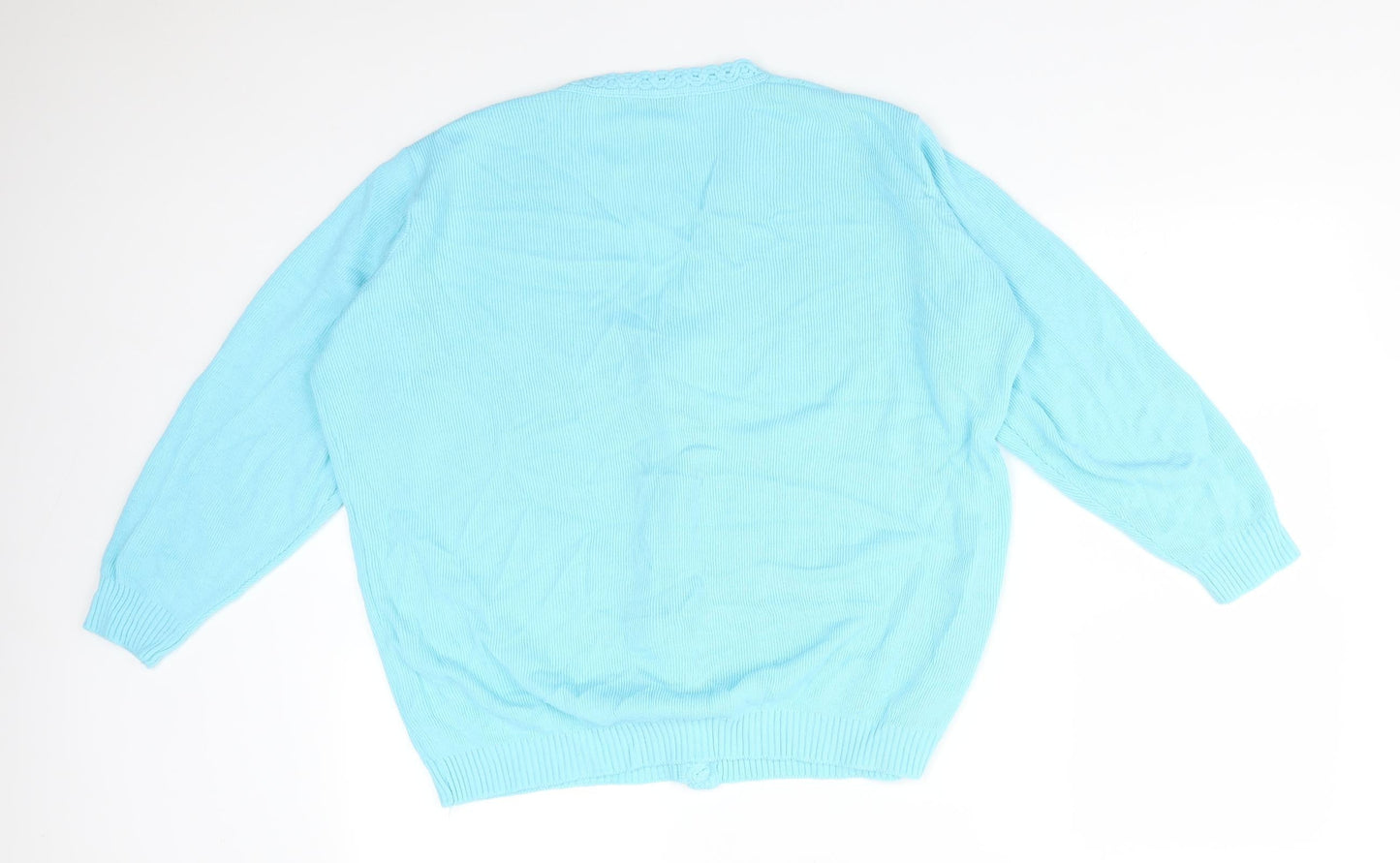 Womens UK Size L MERRY GOLD Blue Cardigan Jumper