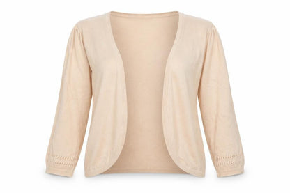 Front view of Atmosphere women’s orange viscose cardigan jumper, size UK 18