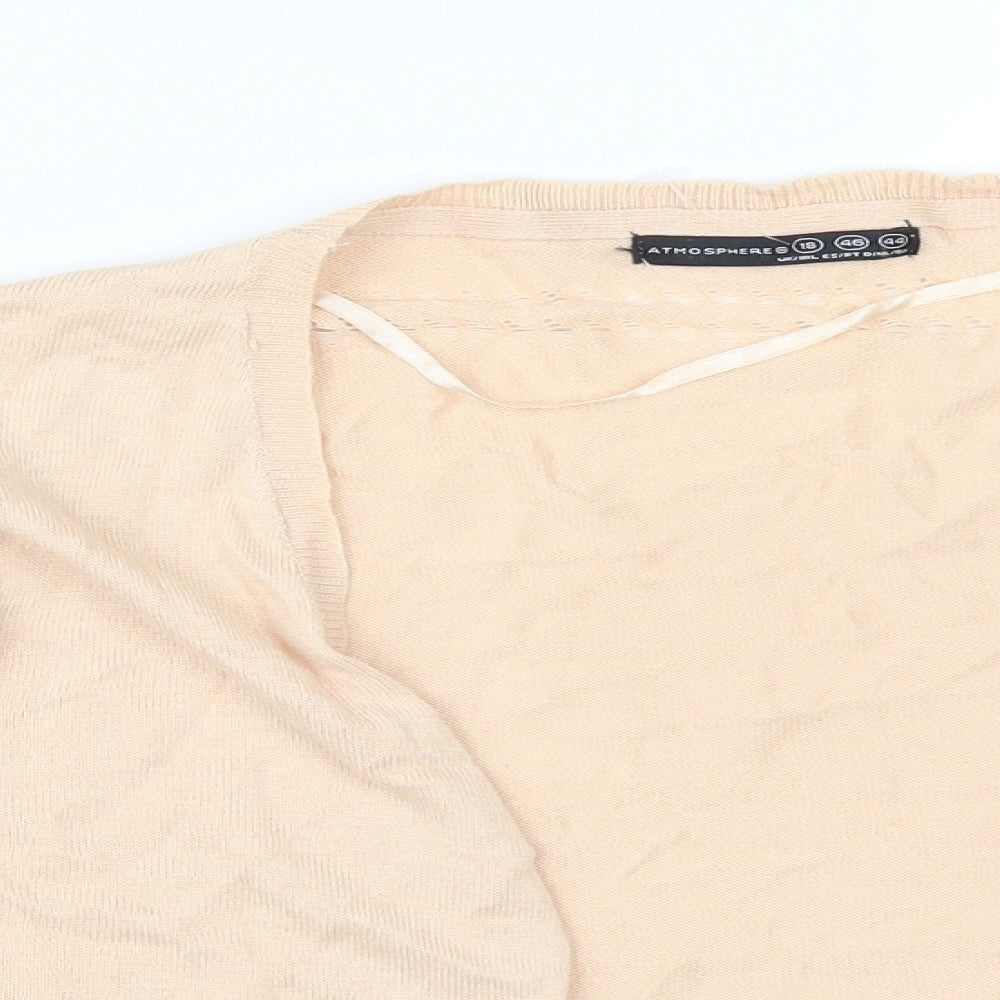 Womens UK Size 18 Atmosphere Orange Cardigan Jumper