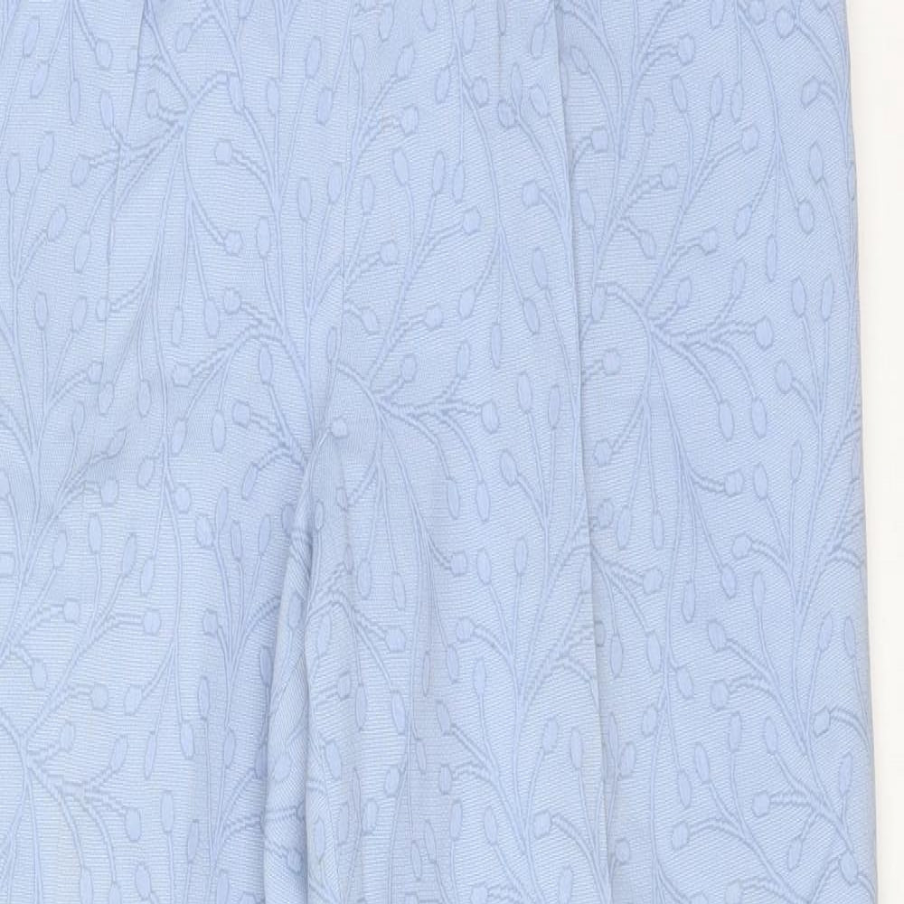 Grace Womens Blue Floral Acetate Trousers  Size 10 L28 in Regular