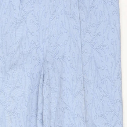 Grace Womens Blue Floral Acetate Trousers  Size 10 L28 in Regular