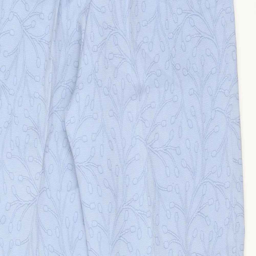 Grace Womens Blue Floral Acetate Trousers  Size 10 L28 in Regular