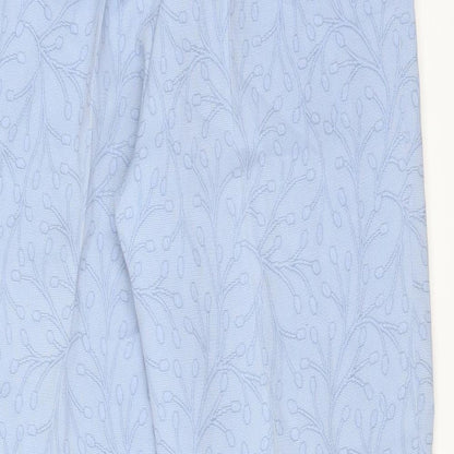 Grace Womens Blue Floral Acetate Trousers  Size 10 L28 in Regular