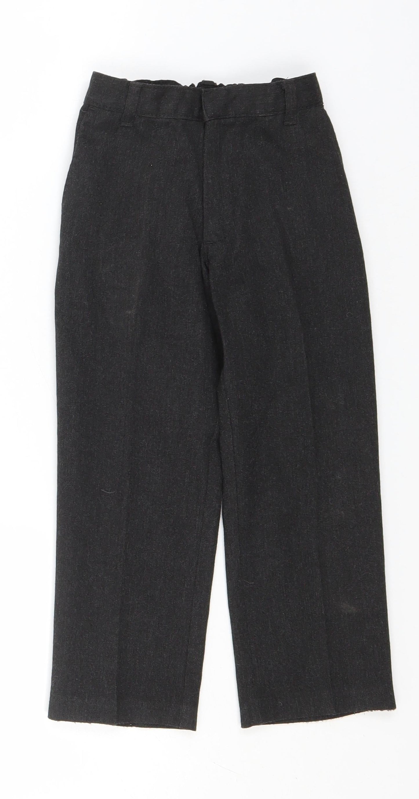 Preworn Boys Grey  Polyester Dress Pants Trousers Size 3-4 Years  Regular
