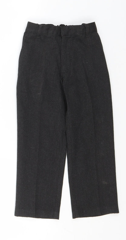 Preworn Boys Grey  Polyester Dress Pants Trousers Size 3-4 Years  Regular