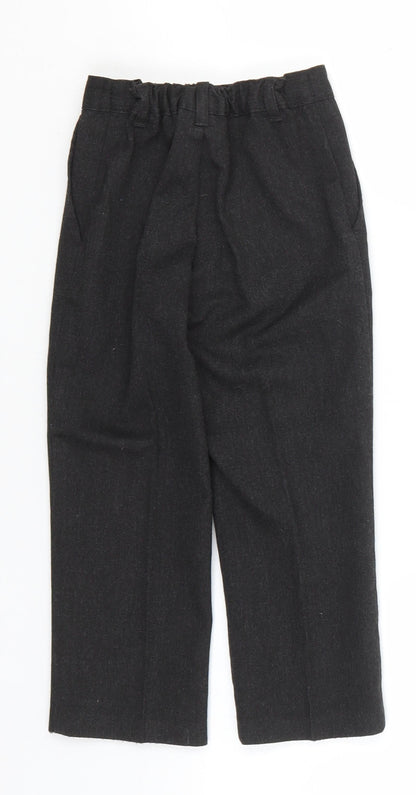 Preworn Boys Grey  Polyester Dress Pants Trousers Size 3-4 Years  Regular