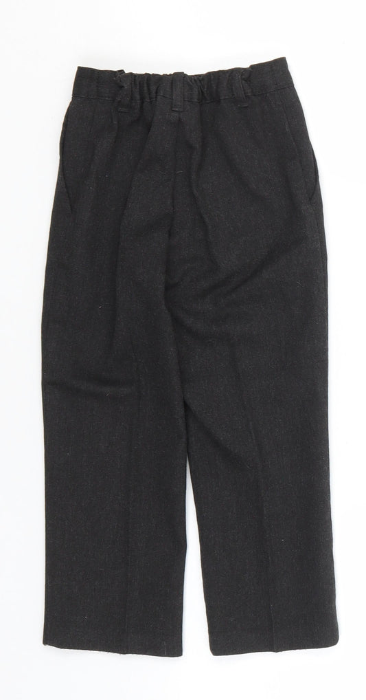 Preworn Boys Grey  Polyester Dress Pants Trousers Size 3-4 Years  Regular