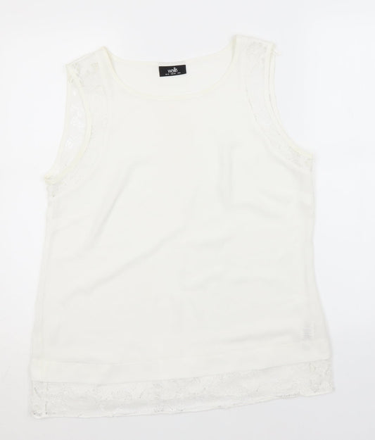 Womens UK Size 12 Wallis White Basic Tank