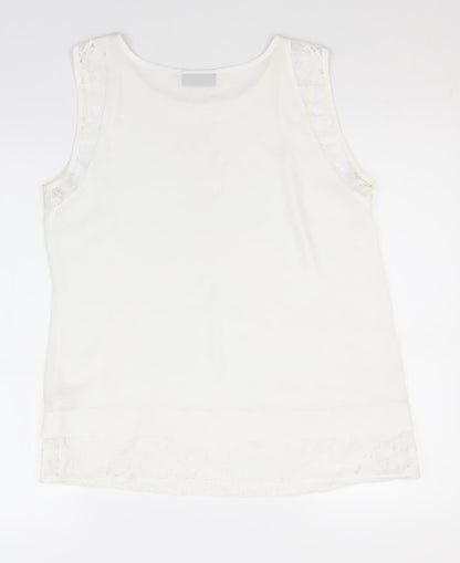 Womens UK Size 12 Wallis White Basic Tank