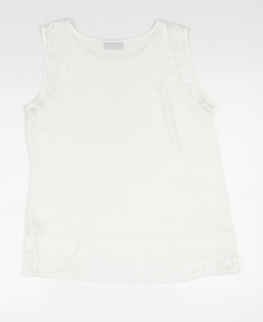 Womens UK Size 12 Wallis White Basic Tank