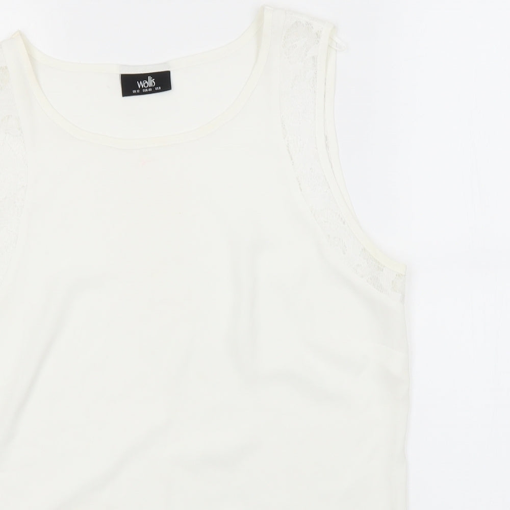 Womens UK Size 12 Wallis White Basic Tank