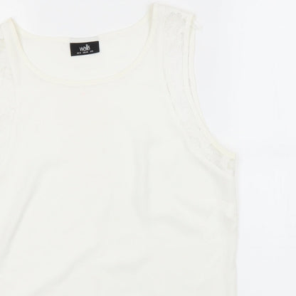 Womens UK Size 12 Wallis White Basic Tank