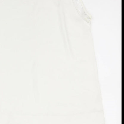Womens UK Size 12 Wallis White Basic Tank