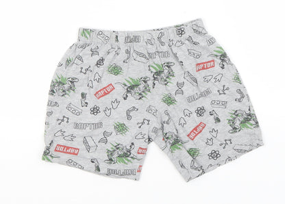 LEGO Boys Grey Geometric Cotton Sweat Shorts Size 4-5 Years  Regular  - Raptor, Lego
