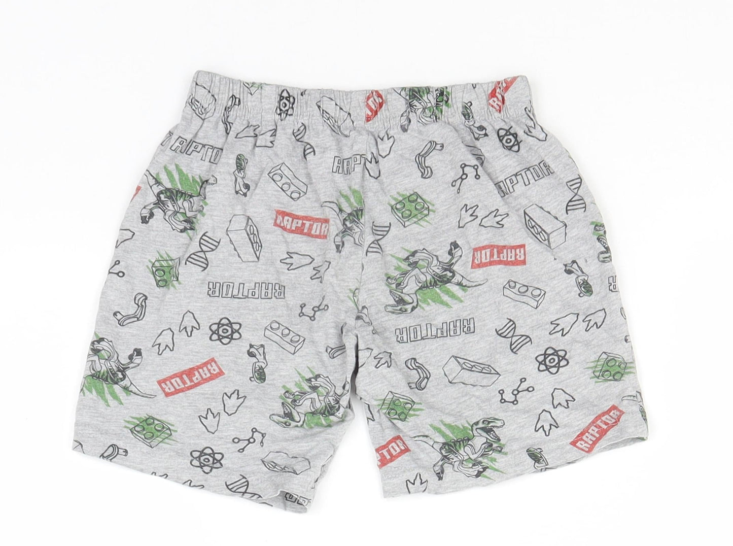 LEGO Boys Grey Geometric Cotton Sweat Shorts Size 4-5 Years  Regular  - Raptor, Lego