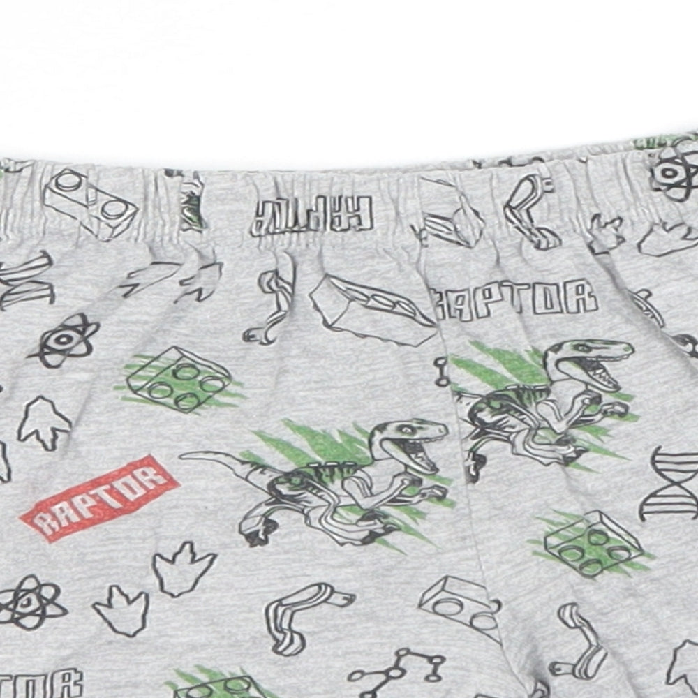 LEGO Boys Grey Geometric Cotton Sweat Shorts Size 4-5 Years  Regular  - Raptor, Lego