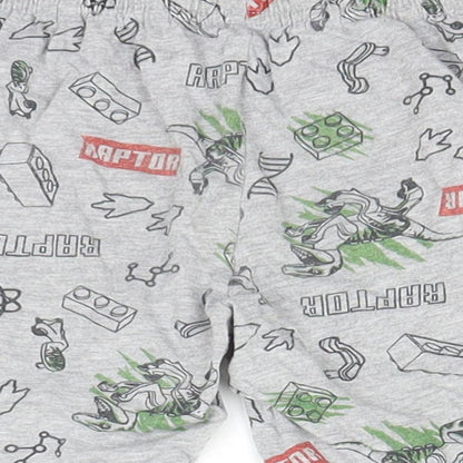 LEGO Boys Grey Geometric Cotton Sweat Shorts Size 4-5 Years  Regular  - Raptor, Lego