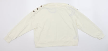 Womens UK Size M H&M Ivory Pullover Jumper