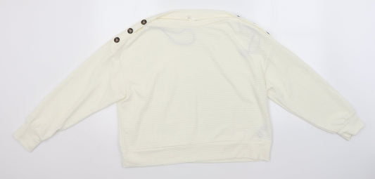 Womens UK Size M H&M Ivory Pullover Jumper
