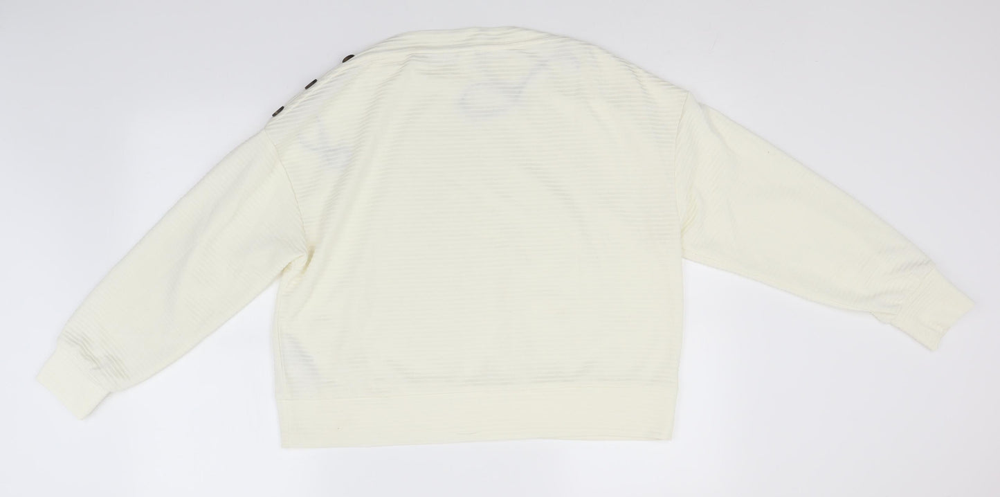 Womens UK Size M H&M Ivory Pullover Jumper